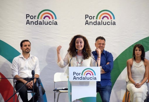 Inmaculada Nieto, durante su intervención en el mitin