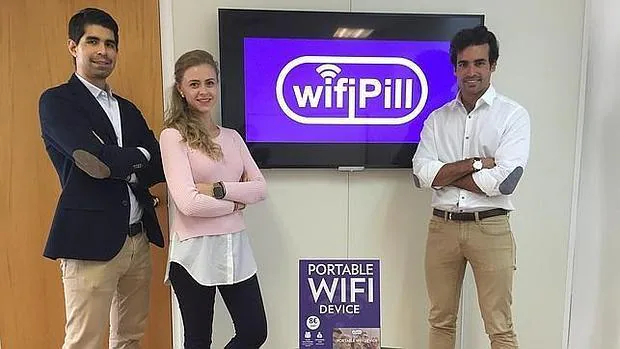 Los fundadores de WiFiPill: Holger Kirgis, Jana Fedotovskaya y Marc Alegría