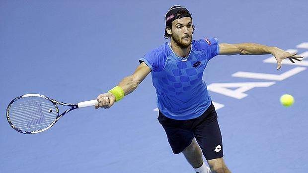 Joao Sousa durante el torneo de Valencia