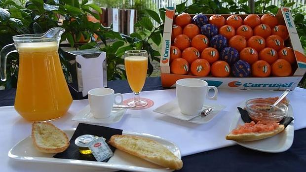 Imagen del desayuno valenciano promocionado por la FEHV