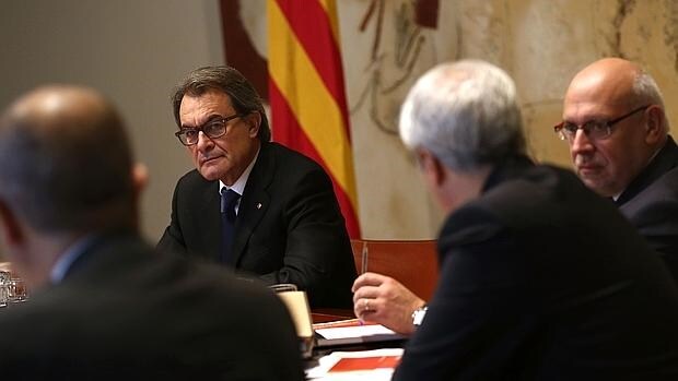 Artur Mas, este martes en la reunión del Gobierno autonómico en funciones