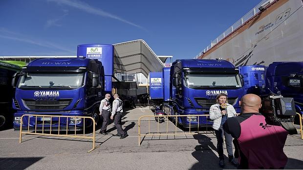 Imagen de la llegada de pilotos al circuito de Cheste