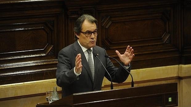 Artur Mas, ayer en el Parlament