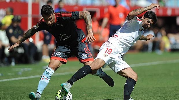 Un momento del encuentro Sevilla-Celta