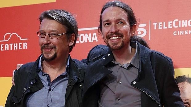 Pablo Iglesias y su número uno por Barcelona, Xavier Domènech