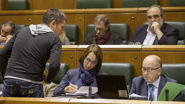 Un momento del pleno celebrado este jueves en el Parlamento vasco