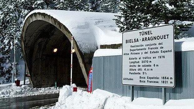 Acceso al túnel de Bielsa por el lado aragonés