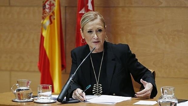 La presidenta de la Comunidad de Madrid, Cristina Cifuentes, tras el Consejo de Gobierno de esta semana