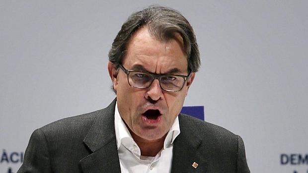 Artur Mas, durante un mitin en Vilanova