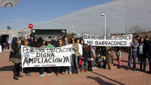 Los padres se manifestaron en el parque de Valparaíso