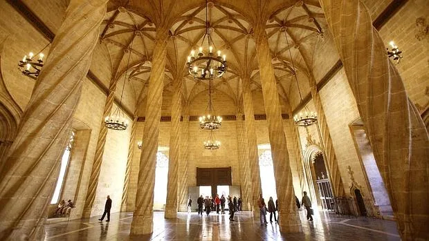 Vista de la Lonja de la Seda de Valencia, declarada Patrimonio de la Humanidad