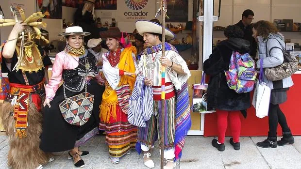Puesto de Ecuador en la Feria Internacional de las Culturas, en el centro cultural Conde Duque
