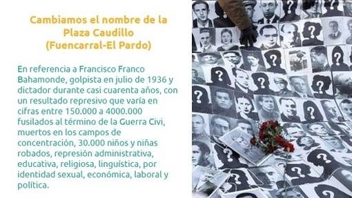 La treintena de calles franquistas que Carmena cambiará en 2016