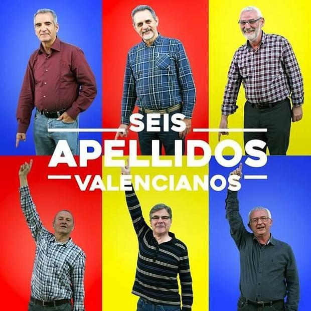 Imagen del «reparto» de «Seis apellidos valencianos»