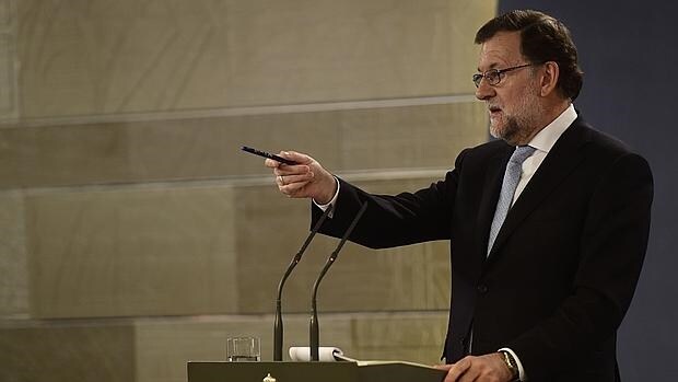 El presidente del Gobierno, Mariano Rajoy, el martes en La Moncloa