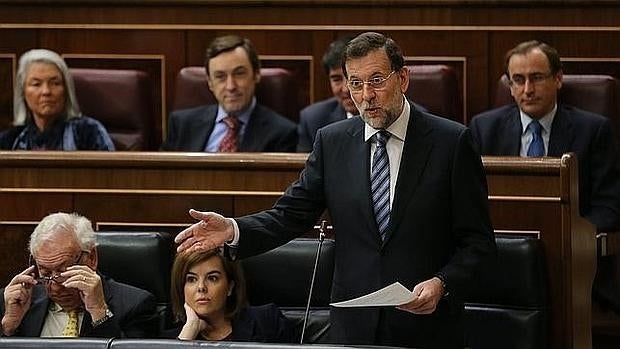 El presidente Mariano Rajoy interviene en el Congreso de los Diputados