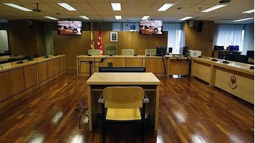 Vista de la «sala 0» de la Audiencia Provincial donde se celebrará el juicio del Madrid Arena