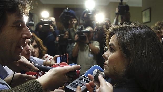 Soraya Sáenz de Santamaría, vicepresidente en funciones del Gobierno