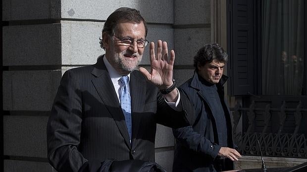 Mariano Rajoy, a su salida del Congreso esta semana