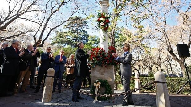 Ximo Puig, en el memorial al jurista Manuel Broseta, asesinado por ETA en 1992