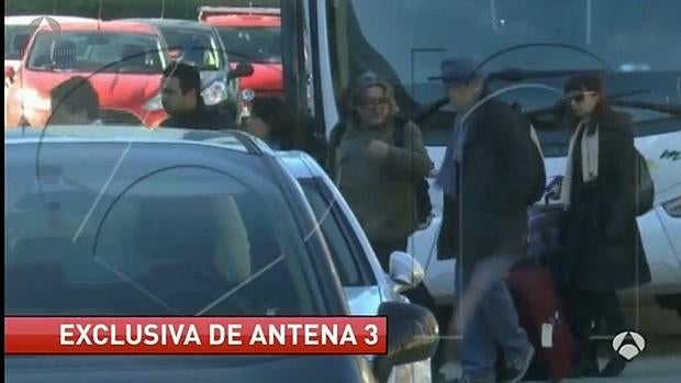 Imágenes de la comitiva difundidas por Antena 3