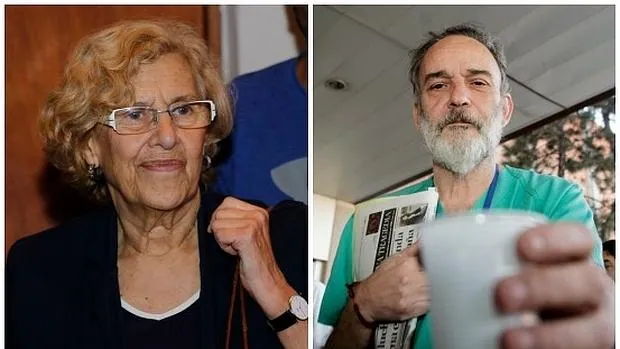 La alcaldesa de Madrid, Manuela Carmena, y el doctor Luis Montes