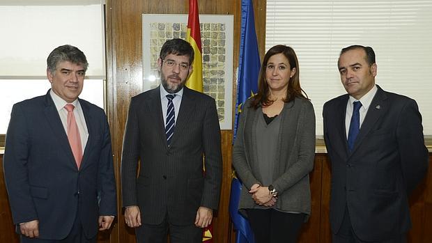 Los dirigentes del PP Carlos Cotillas, Rosa Romero y José Julián Gregorio se reunieron con el secretario de Estado de Energía para hablar del futuro de Elcogas