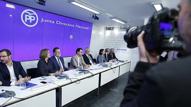 Ültima junta directiva nacional del PP, el 12 de enero de 2016