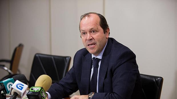 El presidente de Sogama, Javier Domínguez Lino, durante la presentación de los resultados
