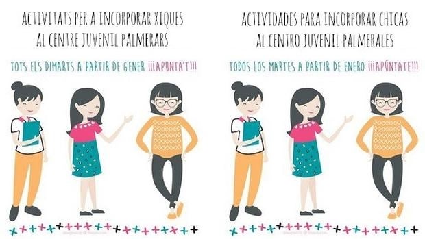 El tripartito de Elche ofrece manualidades e «imagen personal» como actividades «para chicas»