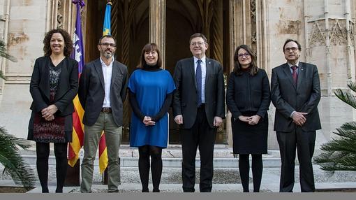 Imagen de la reunión celebrada esta semana entre los gobiernos de la Comunidad Valenciana y Baleares