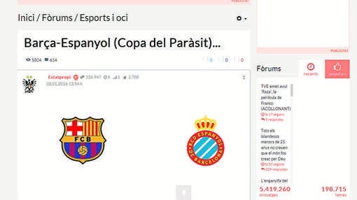 Imagen de la web subvencionada por el Gobierno de Puig