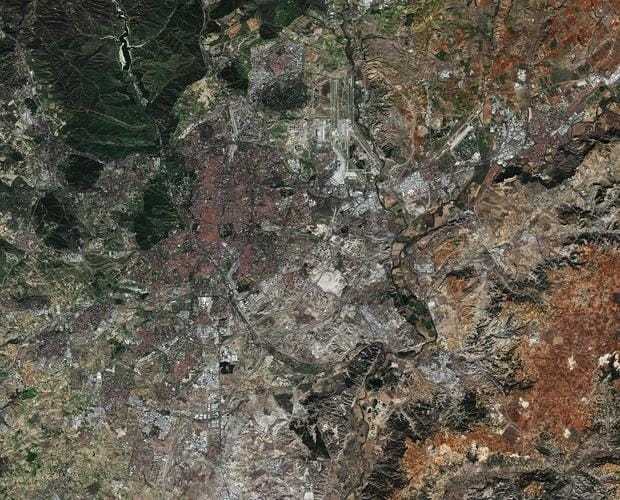 Madrid, visto desde el satélite Sentinel-2A