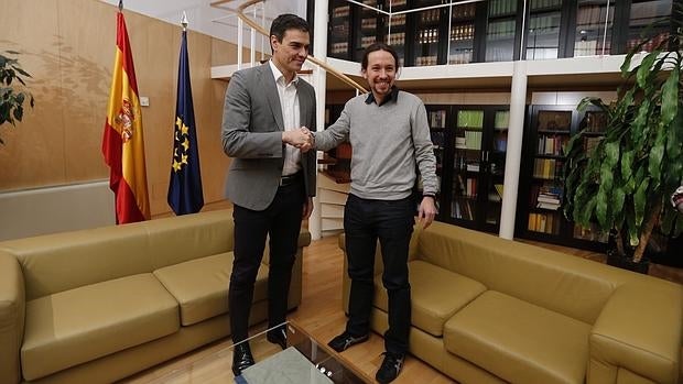 Sánchez e Iglesias en una imagen de archivo tomada durante su último encuentro