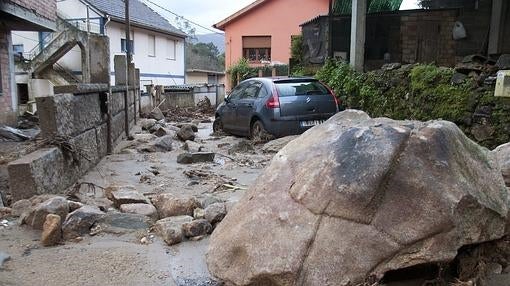 Consecuencias del temporal en Redondela (Pontevedra)