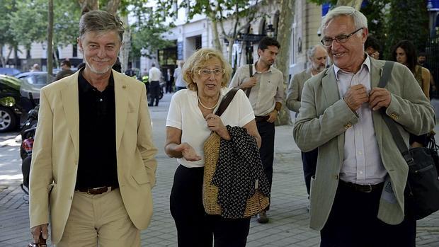 Imagen de Ribó con Carmena y el alcalde de Zaragoza tomada el pasado mes de julio en Madrid