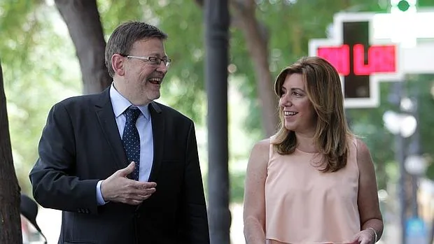 Encuentro de Ximo Puig y Susana Díaz en Valencia