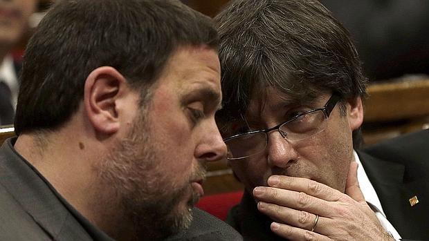 Junqueras y Puigdemont, recientemente en el Parlament