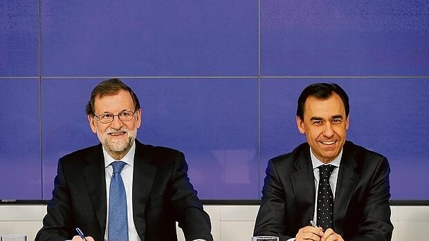 Rajoy y Martínez Maíllo, ayer en el Comité Ejecutivo