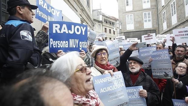 Manifestación a favor de Rajoy en Pontevedra