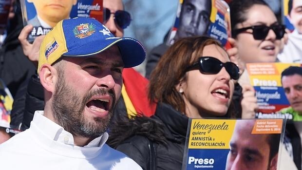 Manifestación a favor de la liberación de Leopoldo López