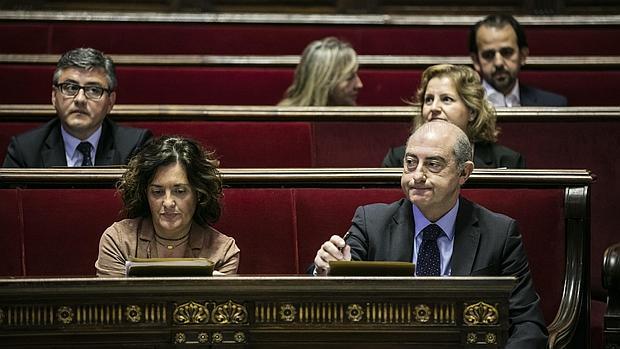 Los concejales del PP, ayer, durante el pleno