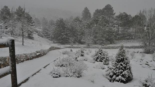 Imagen tomada esta mañana en la sierra de Penyagolosa, en Castellón