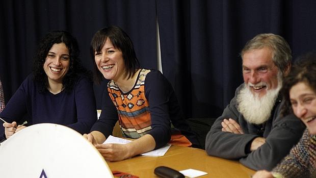 La portavoz nacional del BNG, Ana Pontón, junto a los miembros de la nueva dirección