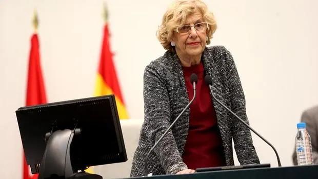 Manuela Carmena, alcaldesa de Madrid, en un momento del último pleno