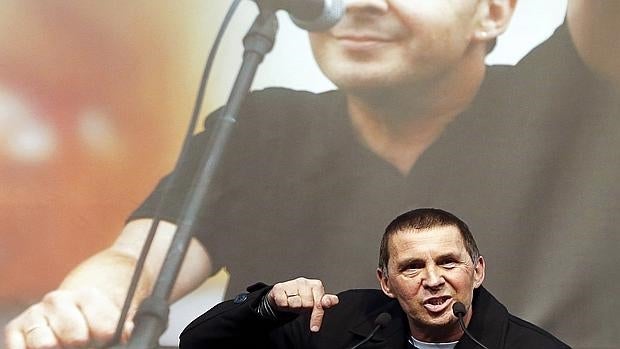 Arnaldo Otegi, en su mitín en Elgóibar