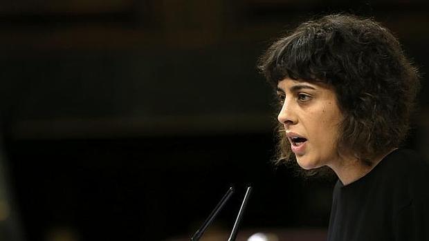 La portavoz de En Marea, Alexandra Fernández, durante su intervención en el Congreso