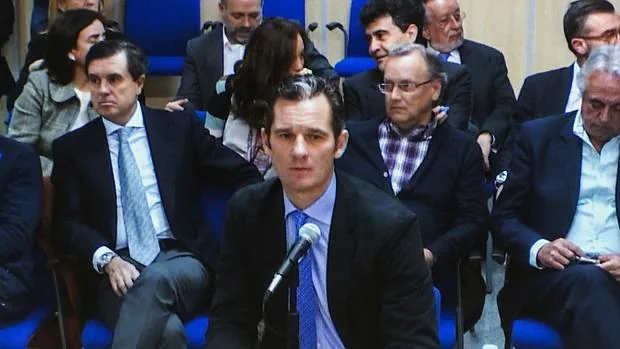 Urdangarín durante el juicio