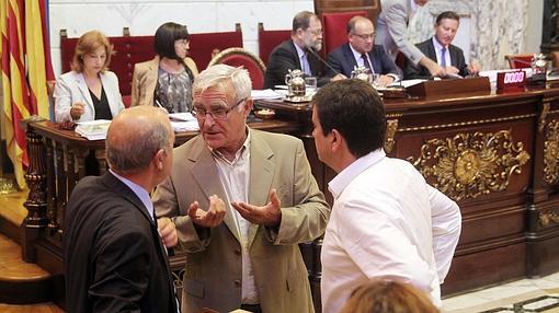 El alcalde de Valencia, Joan Ribó, junto a Alfonso Novo y Fernando Giner