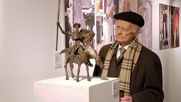 Venancio Blanco, durante la inauguración de la exposición en Valladolid